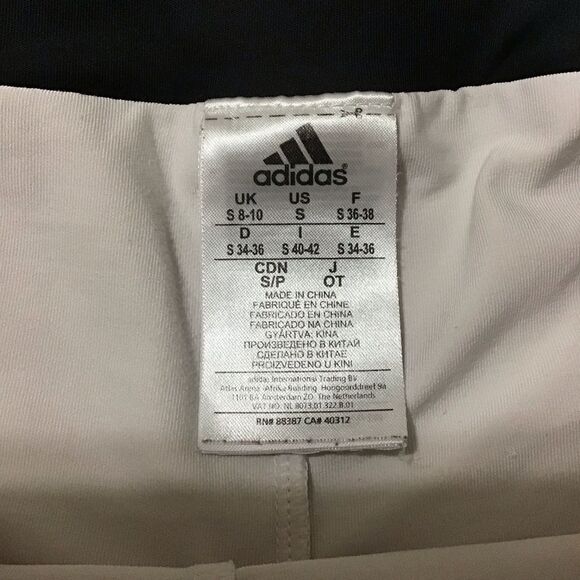 Adidas Climalite Galaxy Athletic White Skirt with Black Trim Skort S - Picture 8 of 10